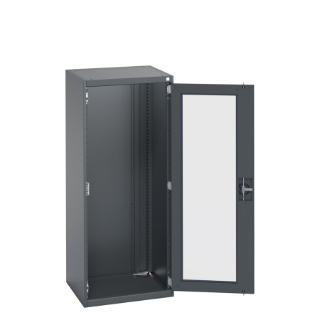 40019166 - Armoire CUBIO SMLFS-6616 - Avec 1 Porte Transparente - LxPxH 650x650x1600mm - Full Gris Anthracite RAL 7016 40019166 - Armoire CUBIO SMLFS-6616 - Avec 1 Porte Transparente - LxPxH 650x650x1600mm - Full Gris Anthracite RAL 7016