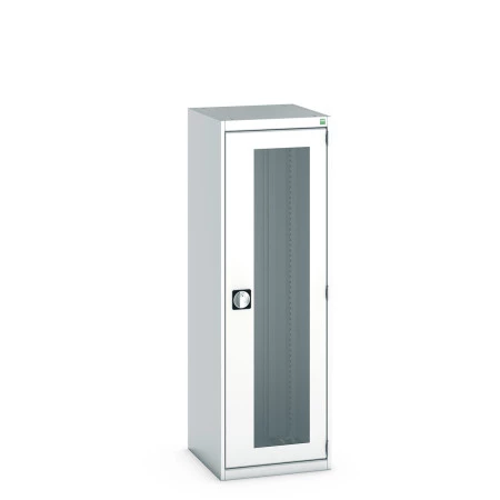 40010130 - Armoire CUBIO SMLFS-5516 - Avec 1 Porte Transparente - LxPxH 525x525x1600mm - Gris Clair RAL 7035 40010130 - Armoire CUBIO SMLFS-5516 - Avec 1 Porte Transparente - LxPxH 525x525x1600mm - Gris Clair RAL 7035