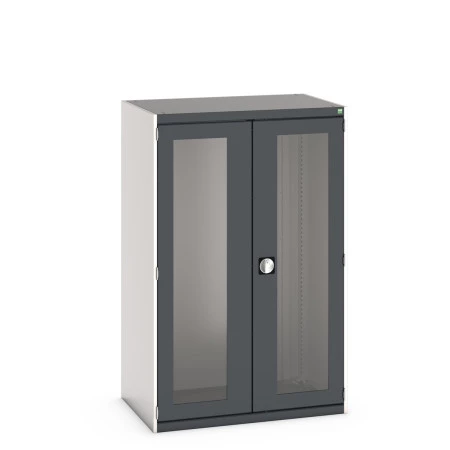 40013022 - Armoire CUBIO SMLFS-10516 - Avec 2 Portes Transparentes - LxPxH 1050x525x1600mm - Gris Anthracite RAL 7016 40013022 - Armoire CUBIO SMLFS-10516 - Avec 2 Portes Transparentes - LxPxH 1050x525x1600mm - Gris Anthracite RAL 7016