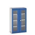 40013062 - Armoire CUBIO SMFS-10516-1 - Avec 2 Portes Transparentes, 3 Tablettes - LxPxH 1050x525x1600mm - Bleu Gentiane RAL 5010 40013062 - Armoire CUBIO SMFS-10516-1 - Avec 2 Portes Transparentes, 3 Tablettes - LxPxH 1050x525x1600mm - Bleu Gentiane RAL 5010