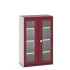 40013062 - Armoire CUBIO SMFS-10516-1 - Avec 2 Portes Transparentes, 3 Tablettes - LxPxH 1050x525x1600mm - Rouge Pourpre RAL 3004 40013062 - Armoire CUBIO SMFS-10516-1 - Avec 2 Portes Transparentes, 3 Tablettes - LxPxH 1050x525x1600mm - Rouge Pourpre RAL 3004