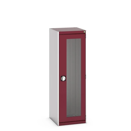 40010130 - Armoire CUBIO SMLFS-5516 - Avec 1 Porte Transparente - LxPxH 525x525x1600mm - Rouge Pourpre RAL 3004 40010130 - Armoire CUBIO SMLFS-5516 - Avec 1 Porte Transparente - LxPxH 525x525x1600mm - Rouge Pourpre RAL 3004