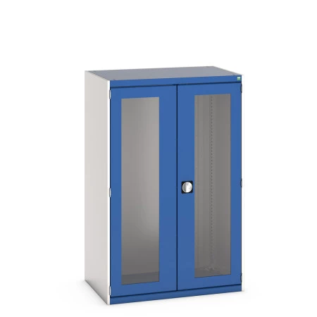 40021070 - Armoire CUBIO SMLFS-10616 - Avec 2 Portes Transparentes - LxPxH 1050x650x1600mm - Bleu Gentiane RAL 5010 40021070 - Armoire CUBIO SMLFS-10616 - Avec 2 Portes Transparentes - LxPxH 1050x650x1600mm - Bleu Gentiane RAL 5010