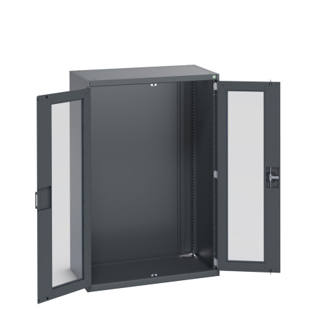 40021070 - Armoire CUBIO SMLFS-10616 - Avec 2 Portes Transparentes - LxPxH 1050x650x1600mm - Full Gris Anthracite RAL 7016 40021070 - Armoire CUBIO SMLFS-10616 - Avec 2 Portes Transparentes - LxPxH 1050x650x1600mm - Full Gris Anthracite RAL 7016