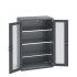 40021132 - Armoire CUBIO SMFS-10616-1 - Avec 2 Portes Transparentes et 3 Tablettes - LxPxH 1050x650x1600mm - Full Gris Anthracite RAL 7016 40021132 - Armoire CUBIO SMFS-10616-1 - Avec 2 Portes Transparentes et 3 Tablettes - LxPxH 1050x650x1600mm - Full Gris Anthracite RAL 7016