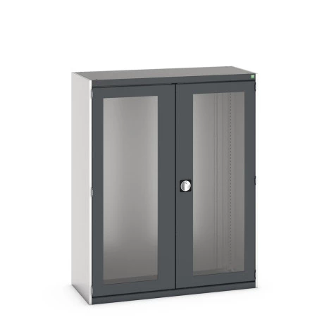 40014022 - Armoire CUBIO SMLFS-13516 - Avec 2 Portes Transparentes - LxPxH 1300x525x1600mm - Gris Anthracite RAL 7016 40014022 - Armoire CUBIO SMLFS-13516 - Avec 2 Portes Transparentes - LxPxH 1300x525x1600mm - Gris Anthracite RAL 7016