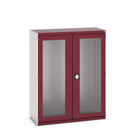 40014022 - Armoire CUBIO SMLFS-13516 - Avec 2 Portes Transparentes - LxPxH 1300x525x1600mm - Rouge Pourpre RAL 3004 40014022 - Armoire CUBIO SMLFS-13516 - Avec 2 Portes Transparentes - LxPxH 1300x525x1600mm - Rouge Pourpre RAL 3004