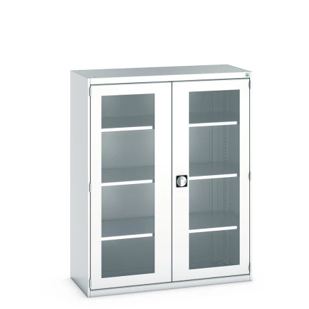 40014057 - Armoire CUBIO SMFS-13516-1 - Avec 2 Portes Transparentes et 3 Tablettes - LxPxH 1300x525x1600mm - Gris Clair RAL 7035 40014057 - Armoire CUBIO SMFS-13516-1 - Avec 2 Portes Transparentes et 3 Tablettes - LxPxH 1300x525x1600mm - Gris Clair RAL 7035