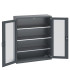 40014057 - Armoire CUBIO SMFS-13516-1 - Avec 2 Portes Transparentes et 3 Tablettes - LxPxH 1300x525x1600mm - Full Gris Anthracite RAL 7016 40014057 - Armoire CUBIO SMFS-13516-1 - Avec 2 Portes Transparentes et 3 Tablettes - LxPxH 1300x525x1600mm - Full Gris Anthracite RAL 7016