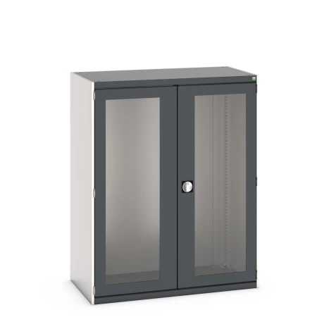 40022022 - Armoire CUBIO SMLFS-13616 - Avec 2 Portes Transparentes - LxPxH 1300x650x1600mm - Gris Anthracite RAL 7016 40022022 - Armoire CUBIO SMLFS-13616 - Avec 2 Portes Transparentes - LxPxH 1300x650x1600mm - Gris Anthracite RAL 7016