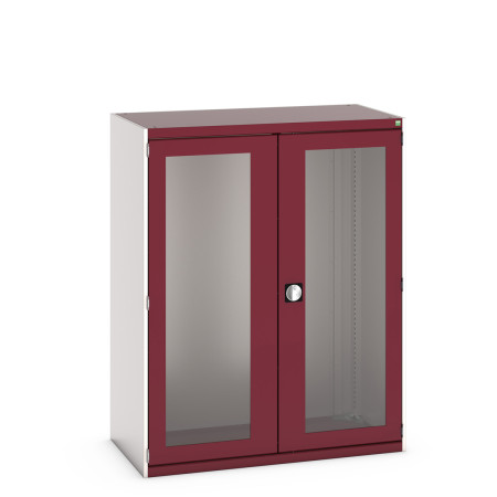 40022022 - Armoire CUBIO SMLFS-13616 - Avec 2 Portes Transparentes - LxPxH 1300x650x1600mm - Rouge Pourpre RAL 3004 40022022 - Armoire CUBIO SMLFS-13616 - Avec 2 Portes Transparentes - LxPxH 1300x650x1600mm - Rouge Pourpre RAL 3004