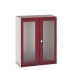 40022022 - Armoire CUBIO SMLFS-13616 - Avec 2 Portes Transparentes - LxPxH 1300x650x1600mm - Rouge Pourpre RAL 3004 40022022 - Armoire CUBIO SMLFS-13616 - Avec 2 Portes Transparentes - LxPxH 1300x650x1600mm - Rouge Pourpre RAL 3004