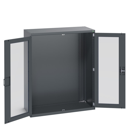 40022022 - Armoire CUBIO SMLFS-13616 - Avec 2 Portes Transparentes - LxPxH 1300x650x1600mm - Full Gris Anthracite RAL 7016 40022022 - Armoire CUBIO SMLFS-13616 - Avec 2 Portes Transparentes - LxPxH 1300x650x1600mm - Full Gris Anthracite RAL 7016