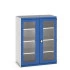 40022059 - Armoire CUBIO SMFS-13616-1 - Avec 2 Portes Transparentes et 3 Tablettes - LxPxH 1300x650x1600mm - Bleu Gentiane RAL 5010 40022059 - Armoire CUBIO SMFS-13616-1 - Avec 2 Portes Transparentes et 3 Tablettes - LxPxH 1300x650x1600mm - Bleu Gentiane RAL 5010