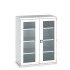 40022059 - Armoire CUBIO SMFS-13616-1 - Avec 2 Portes Transparentes et 3 Tablettes - LxPxH 1300x650x1600mm - Gris Clair RAL 7035 40022059 - Armoire CUBIO SMFS-13616-1 - Avec 2 Portes Transparentes et 3 Tablettes - LxPxH 1300x650x1600mm - Gris Clair RAL 7035