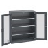 40022059 - Armoire CUBIO SMFS-13616-1 - Avec 2 Portes Transparentes et 3 Tablettes - LxPxH 1300x650x1600mm - Full Gris Anthracite RAL 7016 40022059 - Armoire CUBIO SMFS-13616-1 - Avec 2 Portes Transparentes et 3 Tablettes - LxPxH 1300x650x1600mm - Full Gris Anthracite RAL 7016