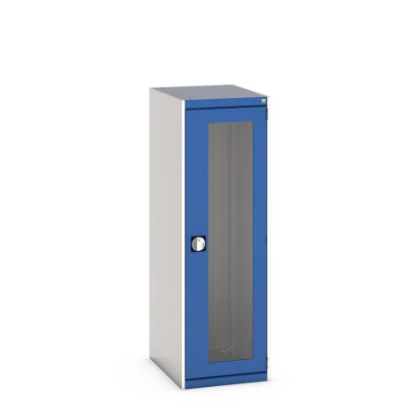 40018141 - Armoire CUBIO SMLFS-5616 - Avec 1 Porte Transparente - LxPxH 525x650x1600mm - Bleu Gentiane RAL 5010 40018141 - Armoire CUBIO SMLFS-5616 - Avec 1 Porte Transparente - LxPxH 525x650x1600mm - Bleu Gentiane RAL 5010