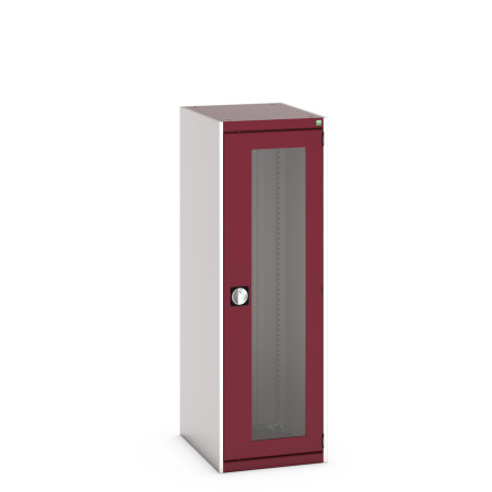 40018141 - Armoire CUBIO SMLFS-5616 - Avec 1 Porte Transparente - LxPxH 525x650x1600mm - Rouge Pourpre RAL 3004 40018141 - Armoire CUBIO SMLFS-5616 - Avec 1 Porte Transparente - LxPxH 525x650x1600mm - Rouge Pourpre RAL 3004