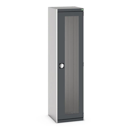 40010131 - Armoire CUBIO SMLFS-5520 - Avec 2 Portes Transparentes - LxPxH 525x525x2000mm - Gris Anthracite RAL 7016 40010131 - Armoire CUBIO SMLFS-5520 - Avec 2 Portes Transparentes - LxPxH 525x525x2000mm - Gris Anthracite RAL 7016