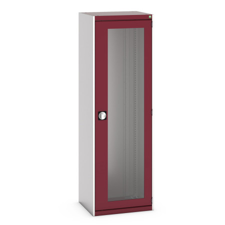 40011059 - Armoire CUBIO SMLFS-6520 - Avec 1 Porte Transparente - LxPxH 650x525x2000mm - Rouge Pourpre RAL 3004 40011059 - Armoire CUBIO SMLFS-6520 - Avec 1 Porte Transparente - LxPxH 650x525x2000mm - Rouge Pourpre RAL 3004