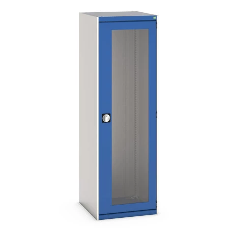 40019167 - Armoire CUBIO SMLFS-6620 - Avec 1 Porte Transparente - LxPxH 650x650x2000mm - Bleu Gentiane RAL 5010 40019167 - Armoire CUBIO SMLFS-6620 - Avec 1 Porte Transparente - LxPxH 650x650x2000mm - Bleu Gentiane RAL 5010