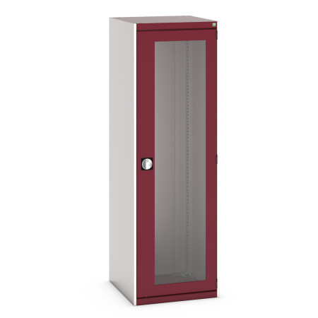 40019167 - Armoire CUBIO SMLFS-6620 - Avec 1 Porte Transparente - LxPxH 650x650x2000mm - Rouge Pourpre RAL 3004 40019167 - Armoire CUBIO SMLFS-6620 - Avec 1 Porte Transparente - LxPxH 650x650x2000mm - Rouge Pourpre RAL 3004