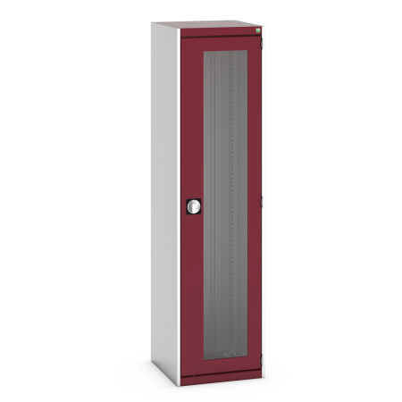 40010131 - Armoire CUBIO SMLFS-5520 - Avec 2 Portes Transparentes - LxPxH 525x525x2000mm - Rouge Pourpre RAL 3004 40010131 - Armoire CUBIO SMLFS-5520 - Avec 2 Portes Transparentes - LxPxH 525x525x2000mm - Rouge Pourpre RAL 3004