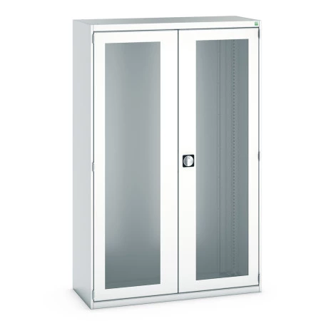 40014023 - CUBIO Armoire SMLFS-13520 - Avec 2 Portes Transparentes - LxPxH 1300x525x2000mm - Gris Clair RAL 7035 40014023 - CUBIO Armoire SMLFS-13520 - Avec 2 Portes Transparentes - LxPxH 1300x525x2000mm - Gris Clair RAL 7035