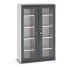 40014058 - CUBIO Armoire SMFS-13520-1 - Avec 2 Portes Transparentes et 4 Tablettes - LxPxH 1300x525x2000mm - Gris Anthracite RAL 7016 40014058 - CUBIO Armoire SMFS-13520-1 - Avec 2 Portes Transparentes et 4 Tablettes - LxPxH 1300x525x2000mm - Gris Anthracite RAL 7016