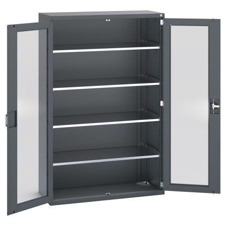 40014058 - CUBIO Armoire SMFS-13520-1 - Avec 2 Portes Transparentes et 4 Tablettes - LxPxH 1300x525x2000mm
- Full Gris Anthracite RAL 7016 40014058 - CUBIO Armoire SMFS-13520-1 - Avec 2 Portes Transparentes et 4 Tablettes - LxPxH 1300x525x2000mm
- Full Gris Anthracite RAL 7016