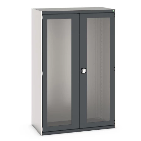 40022023 - CUBIO Armoire SMLFS-13620 - Avec 2 Portes Transparentes - LxPxH 1300x650x2000mm - Gris Anthracite RAL 7016 40022023 - CUBIO Armoire SMLFS-13620 - Avec 2 Portes Transparentes - LxPxH 1300x650x2000mm - Gris Anthracite RAL 7016