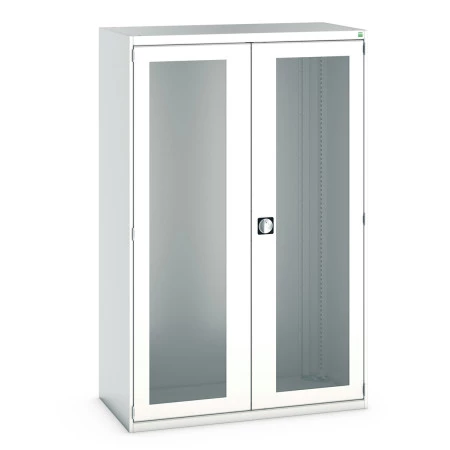 40022023 - CUBIO Armoire SMLFS-13620 - Avec 2 Portes Transparentes - LxPxH 1300x650x2000mm - Gris Clair RAL 7035 40022023 - CUBIO Armoire SMLFS-13620 - Avec 2 Portes Transparentes - LxPxH 1300x650x2000mm - Gris Clair RAL 7035