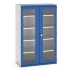 40022060 - CUBIO Armoire SMFS-13620-1 - Avec 2 Portes Transparentes et 4 Tablettes - LxPxH 1300x650x2000mm - Bleu Gentiane RAL 5010 40022060 - CUBIO Armoire SMFS-13620-1 - Avec 2 Portes Transparentes et 4 Tablettes - LxPxH 1300x650x2000mm - Bleu Gentiane RAL 5010