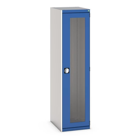 40018142 - Armoire CUBIO SMLFS-5620 - Avec 1 Porte Transparente - LxPxH 525x650x2000mm - Bleu Gentiane RAL 5010 40018142 - Armoire CUBIO SMLFS-5620 - Avec 1 Porte Transparente - LxPxH 525x650x2000mm - Bleu Gentiane RAL 5010