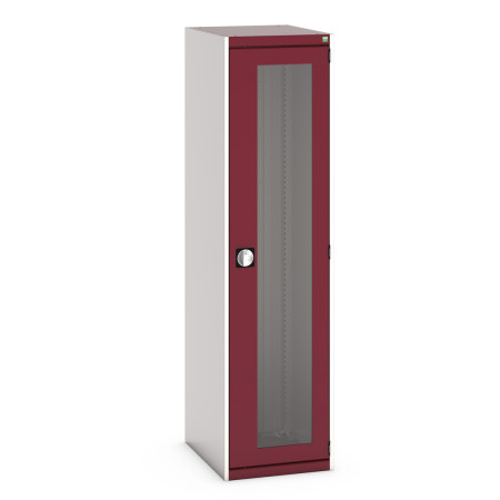 40018142 - Armoire CUBIO SMLFS-5620 - Avec 1 Porte Transparente - LxPxH 525x650x2000mm - Rouge Pourpre RAL 3004 40018142 - Armoire CUBIO SMLFS-5620 - Avec 1 Porte Transparente - LxPxH 525x650x2000mm - Rouge Pourpre RAL 3004