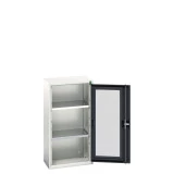 16926072 - Armoire VERSO à Porte Transparente 525x350x1000 - 2 tablettes - Gris Anthracite RAL 7016 16926072 - Armoire VERSO à Porte Transparente 525x350x1000 - 2 tablettes - Gris Anthracite RAL 7016