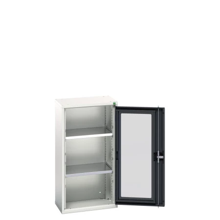 16926072 - Armoire VERSO à Porte Transparente 525x350x1000 - 2 tablettes - Gris Anthracite RAL 7016 16926072 - Armoire VERSO à Porte Transparente 525x350x1000 - 2 tablettes - Gris Anthracite RAL 7016