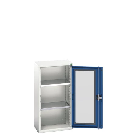 16926072 - Armoire VERSO à Porte Transparente 525x350x1000 - 2 tablettes - Bleu Gentiane RAL 5010 16926072 - Armoire VERSO à Porte Transparente 525x350x1000 - 2 tablettes - Bleu Gentiane RAL 5010
