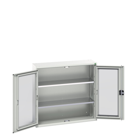 16926272 - Armoire VERSO à Double Portes Transparentes 1050x350x1000 - 2 tablettes - Gris Clair RAL 7035 16926272 - Armoire VERSO à Double Portes Transparentes 1050x350x1000 - 2 tablettes - Gris Clair RAL 7035