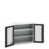16926276 - Armoire VERSO à Double Portes Transparentes 1050x550x1000 - 2 tablettes - Gris Anthracite RAL 7016 16926276 - Armoire VERSO à Double Portes Transparentes 1050x550x1000 - 2 tablettes - Gris Anthracite RAL 7016