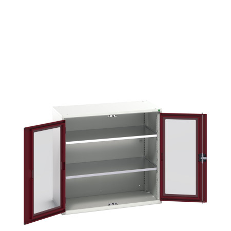 16926276 - Armoire VERSO à Double Portes Transparentes 1050x550x1000 - 2 tablettes - Rouge Pourpre RAL 3004 16926276 - Armoire VERSO à Double Portes Transparentes 1050x550x1000 - 2 tablettes - Rouge Pourpre RAL 3004