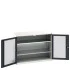 16926662 - Armoire VERSO à Double Portes Transparentes 1300x550x1000 - 2 tablettes - Gris Anthracite RAL 7016 16926662 - Armoire VERSO à Double Portes Transparentes 1300x550x1000 - 2 tablettes - Gris Anthracite RAL 7016