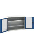 16926662 - Armoire VERSO à Double Portes Transparentes 1300x550x1000 - 2 tablettes - Bleu Gentiane RAL 5010 16926662 - Armoire VERSO à Double Portes Transparentes 1300x550x1000 - 2 tablettes - Bleu Gentiane RAL 5010