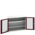 16926662 - Armoire VERSO à Double Portes Transparentes 1300x550x1000 - 2 tablettes - Rouge Pourpre RAL 3004 16926662 - Armoire VERSO à Double Portes Transparentes 1300x550x1000 - 2 tablettes - Rouge Pourpre RAL 3004