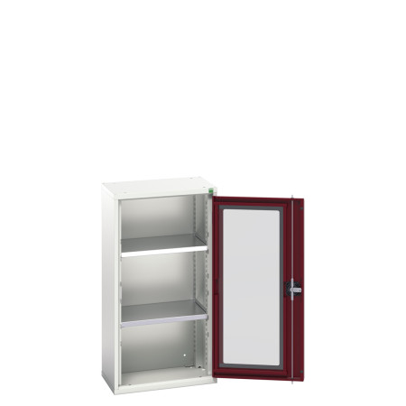 16926072 - Armoire VERSO à Porte Transparente 525x350x1000 - 2 tablettes - Rouge Pourpre RAL 3004 16926072 - Armoire VERSO à Porte Transparente 525x350x1000 - 2 tablettes - Rouge Pourpre RAL 3004