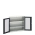 16926272 - Armoire VERSO à Double Portes Transparentes 1050x350x1000 - 2 tablettes - Gris Anthracite RAL 7016 16926272 - Armoire VERSO à Double Portes Transparentes 1050x350x1000 - 2 tablettes - Gris Anthracite RAL 7016