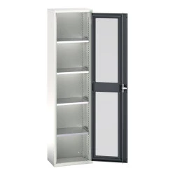 Armoire à portes transparentes VERSO - Hauteur 2000 mm