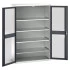 16926663 - Armoire VERSO à Double Portes Transparentes 1300x550x2000 - 4 tablettes - Gris Anthracite RAL 7016 16926663 - Armoire VERSO à Double Portes Transparentes 1300x550x2000 - 4 tablettes - Gris Anthracite RAL 7016