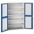 16926663 - Armoire VERSO à Double Portes Transparentes 1300x550x2000 - 4 tablettes - Bleu Gentiane RAL 5010 16926663 - Armoire VERSO à Double Portes Transparentes 1300x550x2000 - 4 tablettes - Bleu Gentiane RAL 5010