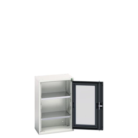 16926070 - Armoire VERSO à Porte Transparente 525x350x800 - 2 tablettes - Gris Anthracite RAL 7016 16926070 - Armoire VERSO à Porte Transparente 525x350x800 - 2 tablettes - Gris Anthracite RAL 7016